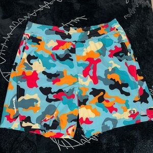 Camo Champion above knee shorts size L
